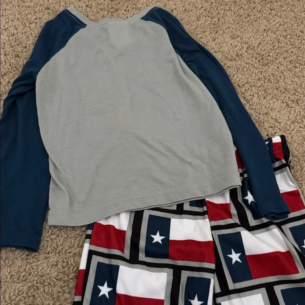 Toddler Boy Texas Flag Pajama Set 3T New Without Tags